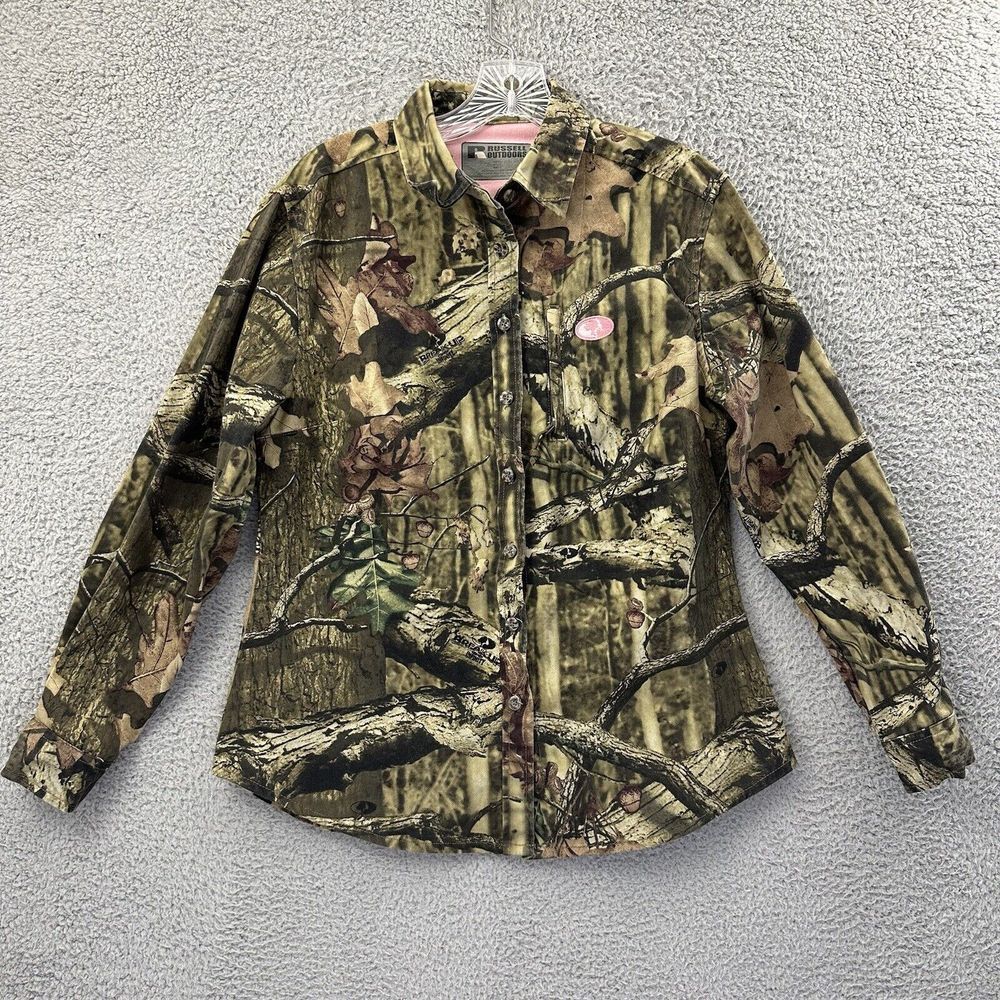 Russell Outdoors Realtree Break Up Infinity Button Up Shirt Gorpcore Women's‎ M